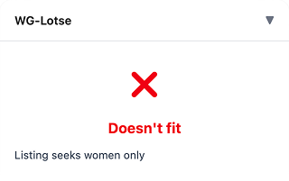 Hard blocker: listing is for women only